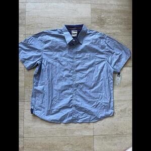 Colours Alexander Julian Button Down Blue‎ Short Sleeve Shirt 4X NWT
